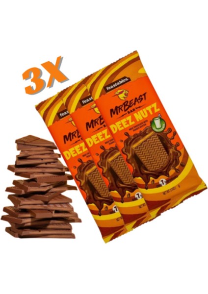 Mr Beast Deez Nutz Bar 35G (3 Adet)