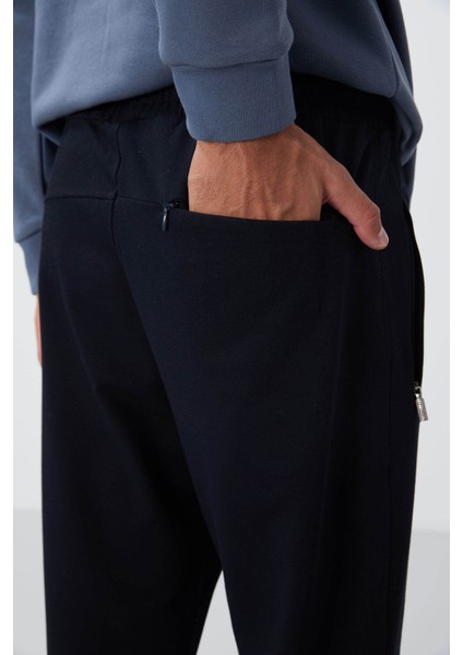 Fermuar Cepli Düz Paça Lacivert Erkek Eşofman Altı T06ER-84669 indirimleri