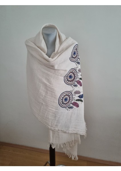 Müslin Peştemal Mercan Desenli Plaj Havlu