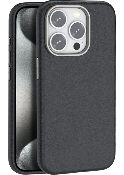 Joko iPhone 15 Pro Kılıf Wonder Deri Magsafe Kapak - Siyah