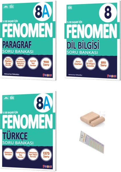 8.sınıf 8 A Türkçe Dil Bilgisi Paragraf Soru Bankası 2025-2026 +Çözüm Ayracı+Telefon Tutucu