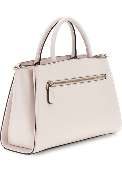 Kadın Metal Aksesuarlı Yapılandırılmış El Çantası - Krem fiyatları