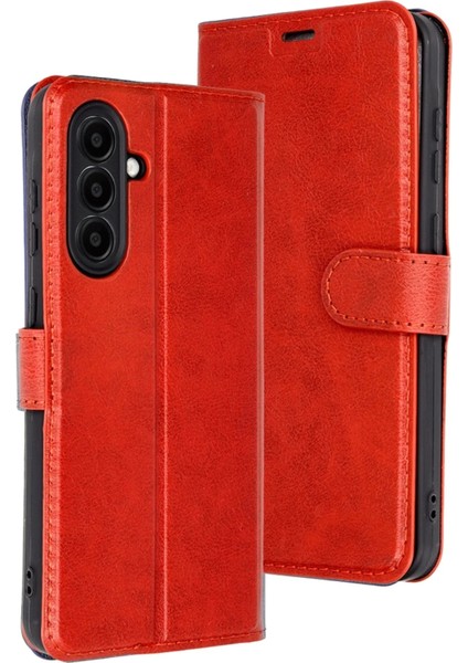 Newface Samsung Galaxy A36 Kılıf Trend S Plus Kapaklı Kılıf - Kırmızı