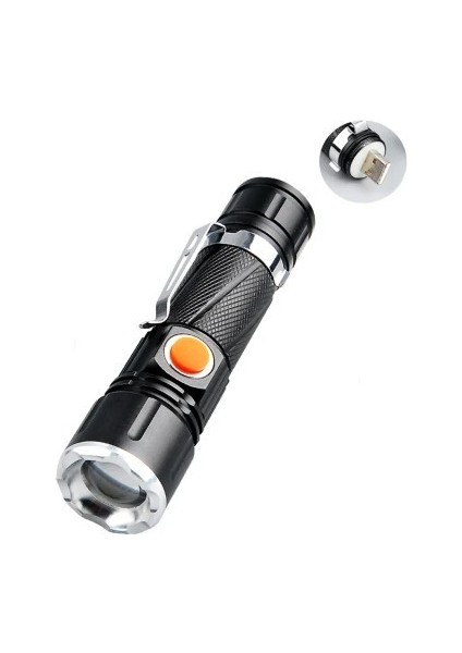 P50 LED Şarjlı Mıknatıslı USB El Feneri