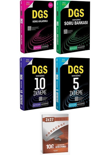Pegem 2026 Dgs Konu + Soru Bankası + 10+5 Deneme 4 Lü Set Anlakazan Paragraf