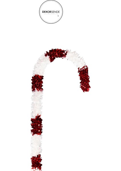 Yılbaşı Süsü Şerit Baston Şeker Kırmızı Beyaz 90 cm fiyatları