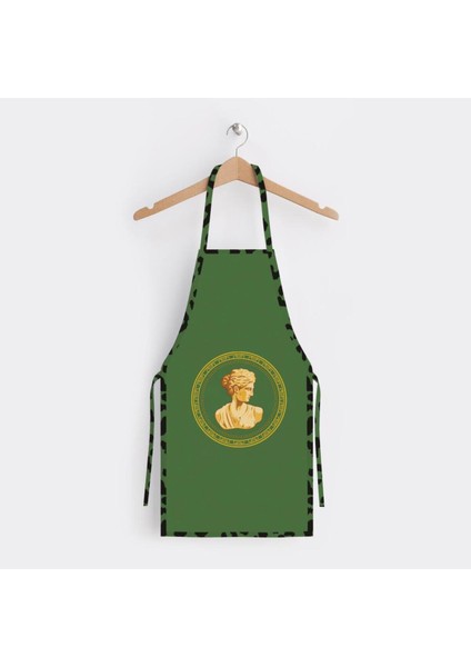 Yeşil Büst Detaylı Mutfak Önlüğü (Keten Kumaş, Uluslararası Yıkama ve Solmama Sertifikası) fiyatları