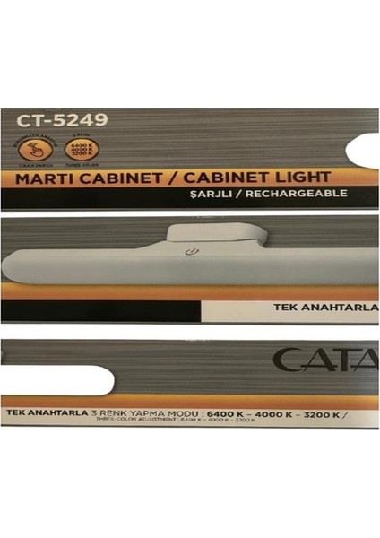 CT-5249 Şarjlı LED Işık USB Şarjlı Kablosuz Mıknatıslı