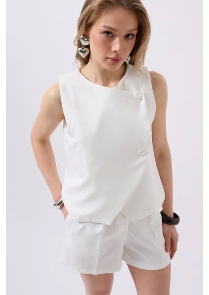 Yandan Düğmeli Dokuma Yelek fırsatları