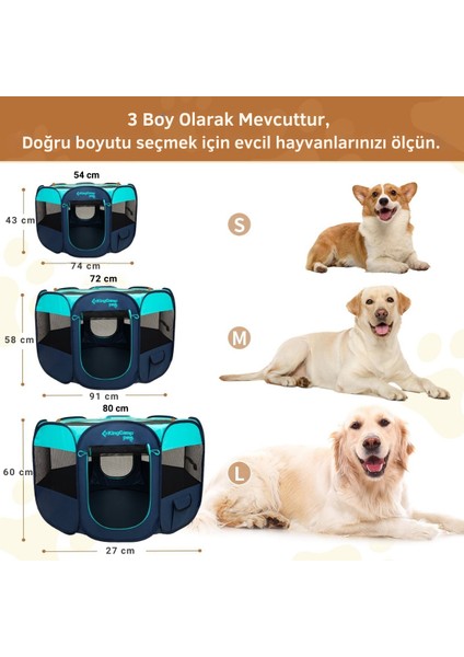 Kingcamp Pets Ancona L Portatif Köpek Çadırı Blue modelleri