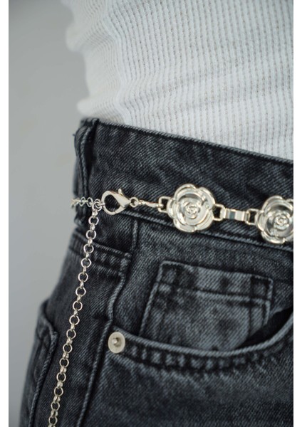 Metal Zincir Kadın Kemer, Elbise, Gömlek, Pantolon, Şort Kemeri fırsatları