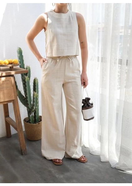 Keten Bluz ve Pantolon Iki̇li̇ Takim fiyatları