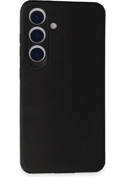 Newface Samsung Galaxy S24 Kılıf Loop Deri Silikon - Siyah