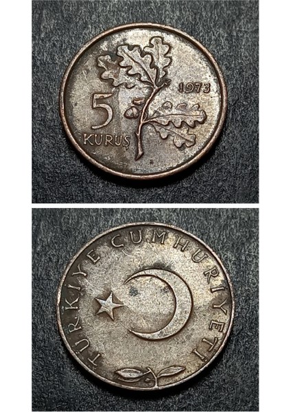 Escoines 399636873420EE80BA 1973 Bronz 5kuruş Para