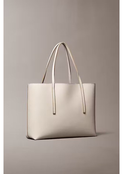 Kadın Foil Logo Tote Çanta - Krem fiyatları