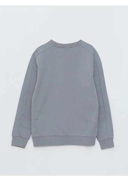 Lcw Kids Gri Bisiklet Yaka Baskılı Uzun Kollu Erkek Çocuk Sweatshirt fiyatları