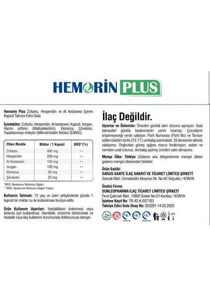 Hemorın Plus fiyatları