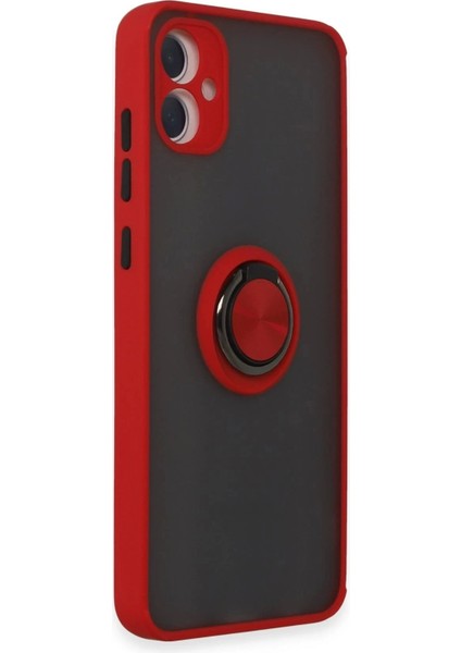 Newface Samsung Galaxy A05 Kılıf Montreal Yüzüklü Silikon Kapak - Kırmızı fiyatları