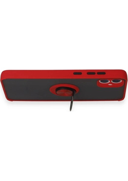 Newface Samsung Galaxy A05 Kılıf Montreal Yüzüklü Silikon Kapak - Kırmızı indirimleri