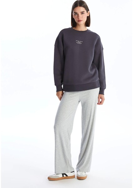 Lcw Vision Gri Beli Lastikli Düz Kaşkorse Kadın Pantolon