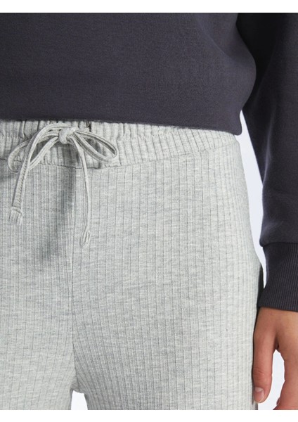 Lcw Vision Gri Beli Lastikli Düz Kaşkorse Kadın Pantolon modelleri