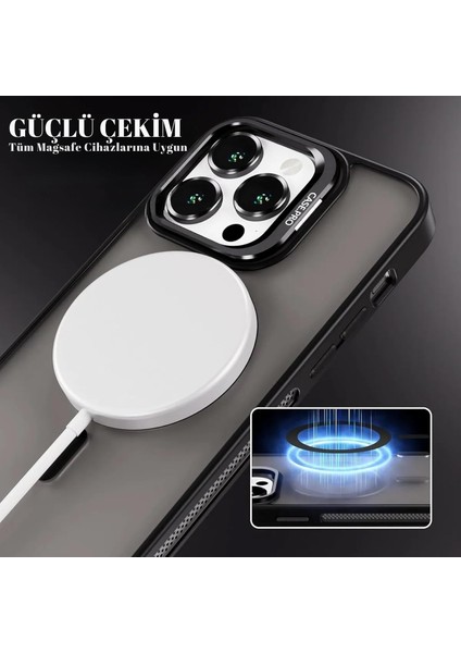 Apple Iphone 14 Pro Max Uyumlu Kılıf Standlı Mat Magsafe Metal Tuşlu Kamera Lens Hediyeli Nevada Case indirimleri