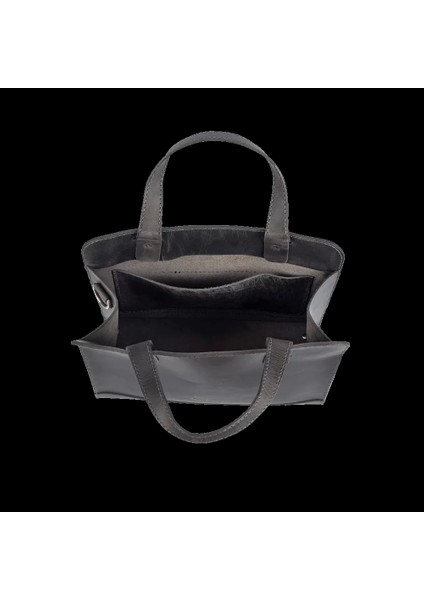 Isme Özel Crazy Büyük Boy Çanta - %100 Crazy Deri - AC09005 - Antrasit fırsatları