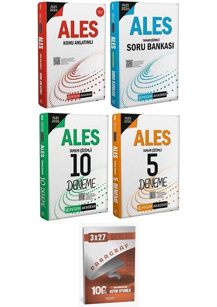 Pegem 2026 Ales Konu + Soru Bankası + 10+5 Deneme 4 Lü Set Anlakazan Paragraf