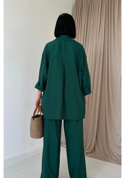 Zümrüt Alice Gömlek ve Bol Kesim Pantolon Takım fırsatları