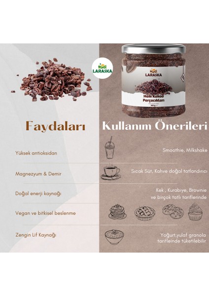 Ham Kakao Parçacıkları 150G - Raw Cacao Nibs Criollo indirimleri