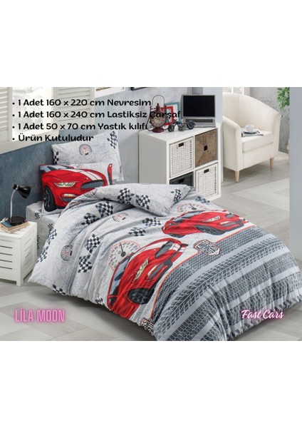 Ranforce Light (Fast Cars) Tek Kişilik Nevresim Takımı fiyatları