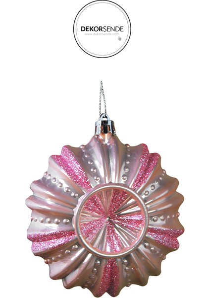 Yılbaşı Süsü Lüks Parlak Top 2'li Pembe 10 cm fiyatları