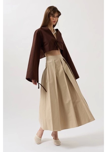 Bağlama Detay Uzun Kol Bluz