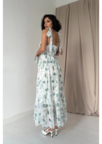 Yeşil Şifon Drapeli Elbise fırsatları