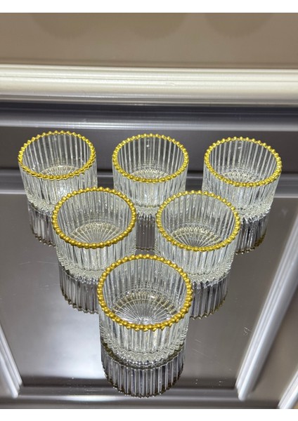 Yaldızlı Cam Sosluk & Sunumluk & Drajelik Yeni Ürün 6'lı modelleri