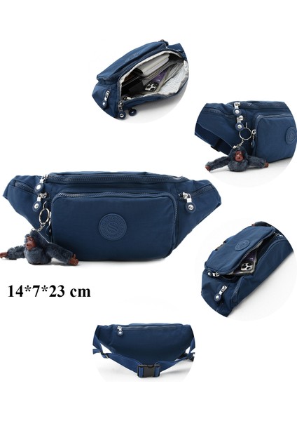 Unisex Rengi Klinkır Kumaş Suya Dayanıklı Ayarlanabilir Bel ve Omuz Çantası 3043 fiyatları
