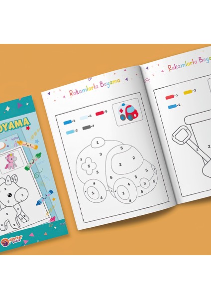 Sayılarla Boyama Kitabı – Seviye 1 | 3-4 Yaş Çocuklar Için | 32 Sayfa | Kodlamalı Aktivite Serisi modelleri