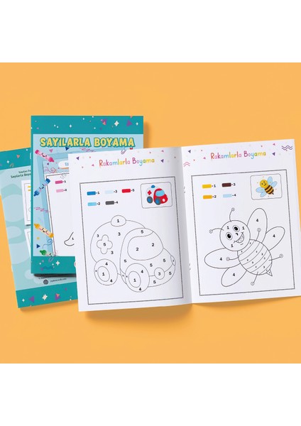 Sayılarla Boyama Kitabı – Seviye 1 | 3-4 Yaş Çocuklar Için | 32 Sayfa | Kodlamalı Aktivite Serisi fırsatları