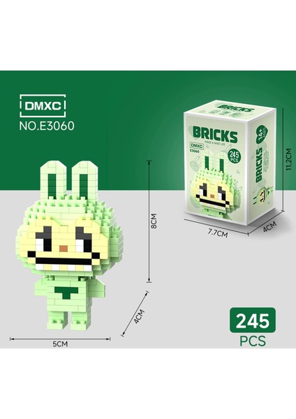 Labubu E3060 Yapı Blokları – Mini Koleksiyon Figür Seti