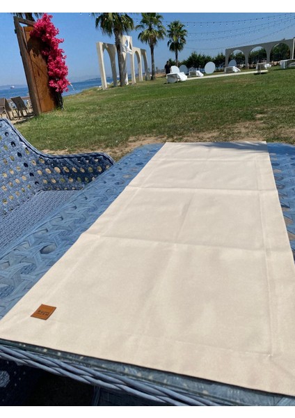 Sandy Breeze Keten Runner 45X120 cm | %100 Keten Masa Örtüsü, Şık Masa Dekorasyonu modelleri