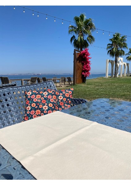 Sandy Breeze Keten Runner 45X120 cm | %100 Keten Masa Örtüsü, Şık Masa Dekorasyonu indirimleri