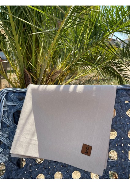 Sandy Breeze Keten Runner 45X120 cm | %100 Keten Masa Örtüsü, Şık Masa Dekorasyonu