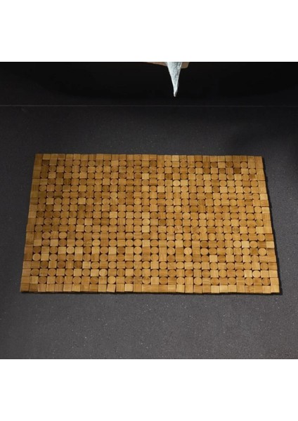 Meturas 50X80 cm Büyük Bambu Banyo Matı | Kaymaz Doğal Ahşap Paspas | Suya Dayanıklı Banyo ve Ev Kullanımı Için Dekoratif ve Hijyenik Zemin Matı fiyatları