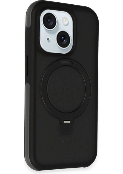 Joko iPhone 15 Zorda Airbag Magsafe Standlı Kapak - Siyah