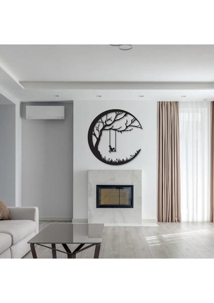 Ay ve Ağaç Desenli Metal Duvar Dekoru fiyatları