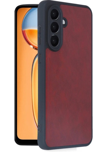 Newface Samsung Galaxy A26 Kılıf Aras Deri Kapak - Bordo modelleri