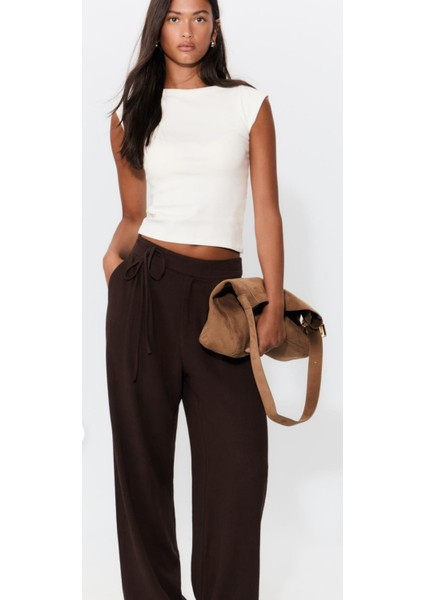 Greymoda Bayan Geniş Yaka Kolsuz Tshirt