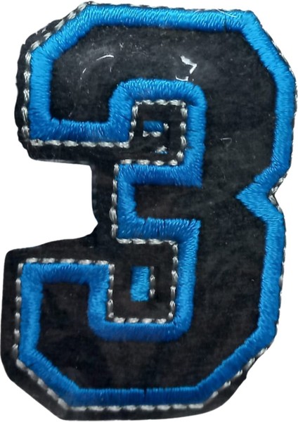 Aplike Ütü Ile Yapışan 3 Rakamı Arma 2,5x4 cm