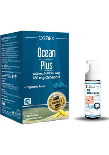 Orzax Ocean Plus 30 Kapsül + Hediye Diş Beyazlatıcı Köpük
