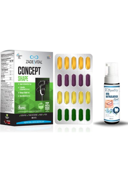 Concept Shape 60 Kapsül + Hediye Diş Beyazlatıcı Köpük